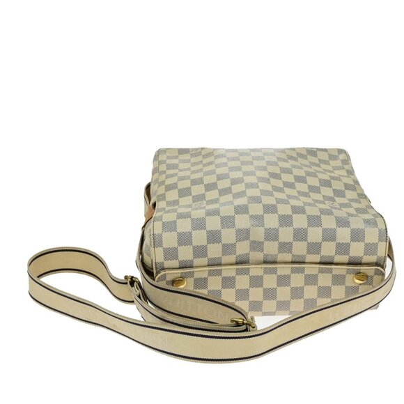 LOUIS VUITTON Naviglio Shoulder Bag Damier Azur Leather White N51189 84YH092 - Picture 6 of 15